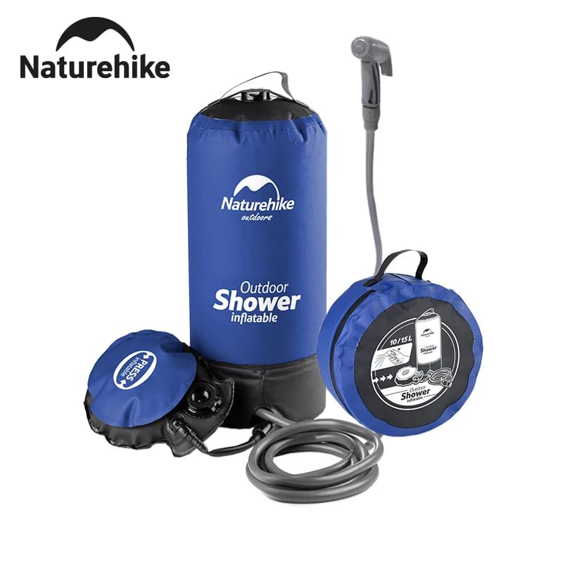 Naturehike Outdoor PVC Pressure Shower with Foot Pump 11L Multi-functional Shower Pump for Bath Car Wash Portable Shower Tool