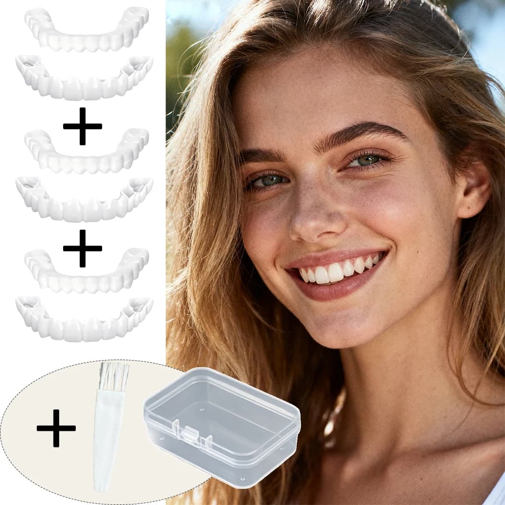 New Christmas Holiday Gift Teeth Veneers Reusable Instant Smile Whitening Festive for Family Friends H2931