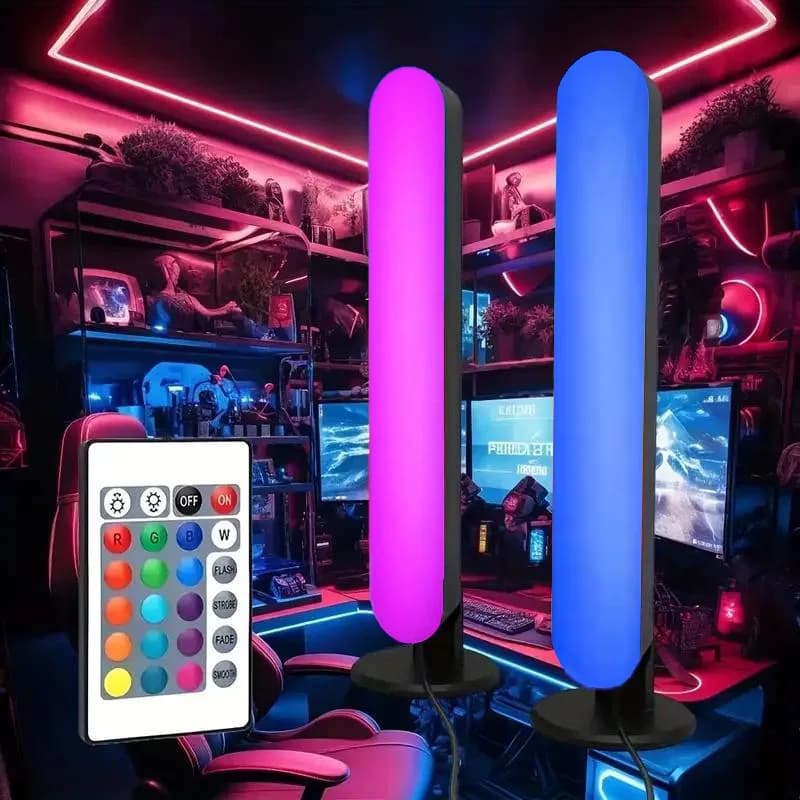 Luce LED USB per Desktop Gaming, Lampada da Comodino RGB Cambia Colore, Striscia Luminosa, Luce Notturna