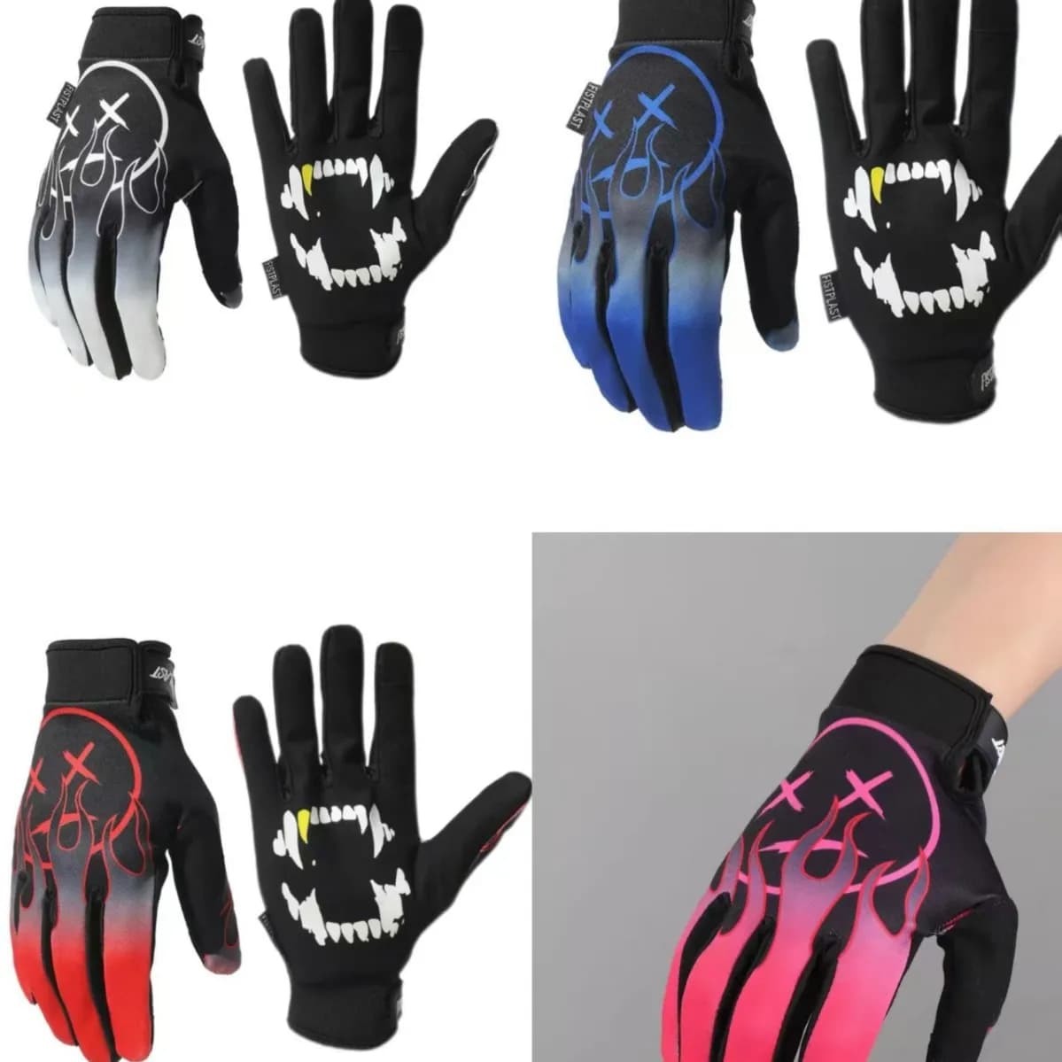 Men's and Women's 4-Color Outdoor Shock-Absorbing Protective Motorcycle Off-Road Gloves