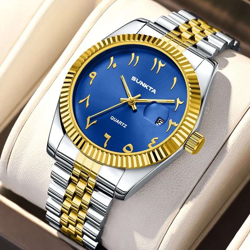 SUNKTA Top Brand di Lusso Orologio Da Polso Al Quarzo da Donna Semplice ed Elegante Numeri Arabi Orologio Luminoso Impermeabile per Le Donne Reloj Mujer