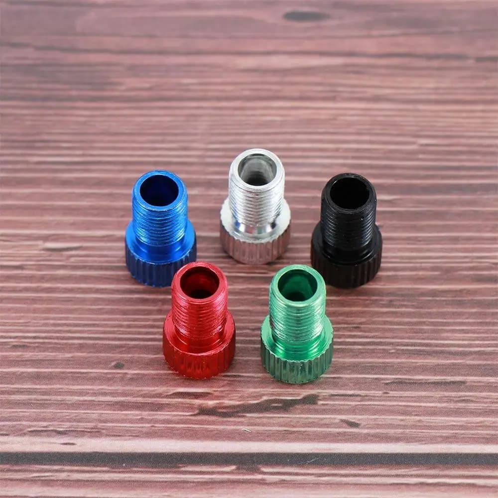 Convertire riparazione parti di biciclette Accessorio per pneumatici per bici Strumenti di gonfiaggio Presta a Schrader Convertitore pompa aria Valvole Adattatore valvola