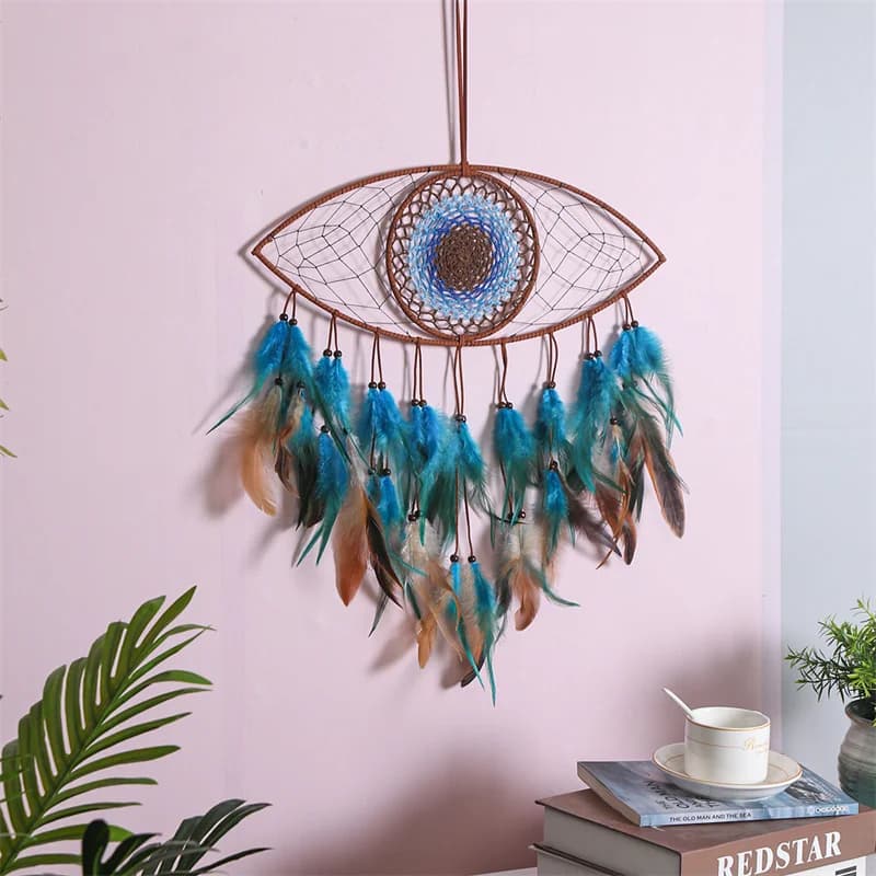 Dream Catcher Nordic Evil Eye Dream Catcher Home Room Decor Retro Handmade Wall Hanging Pendant Ornament Crafts Gift Home Decor
