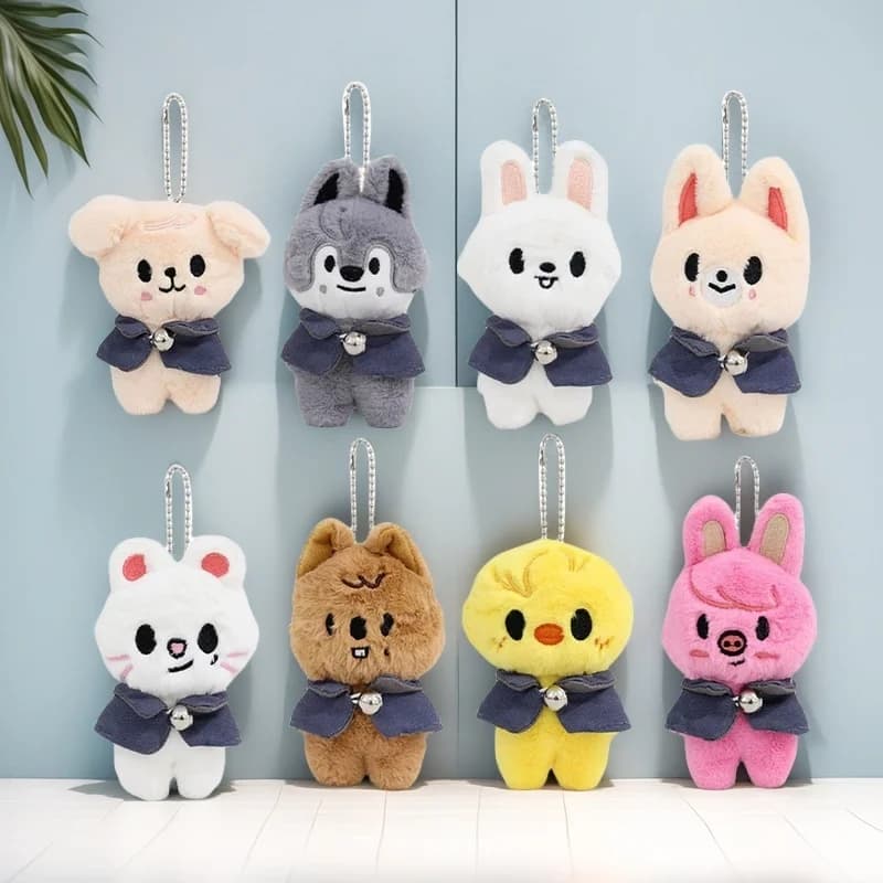 Ciondolo portachiavi cilindrico portachiavi in peluche SKZOO da 10-12 cm - I suoi regali di Natale e per la festa della mamma, decorazione dello zaino di compleanno