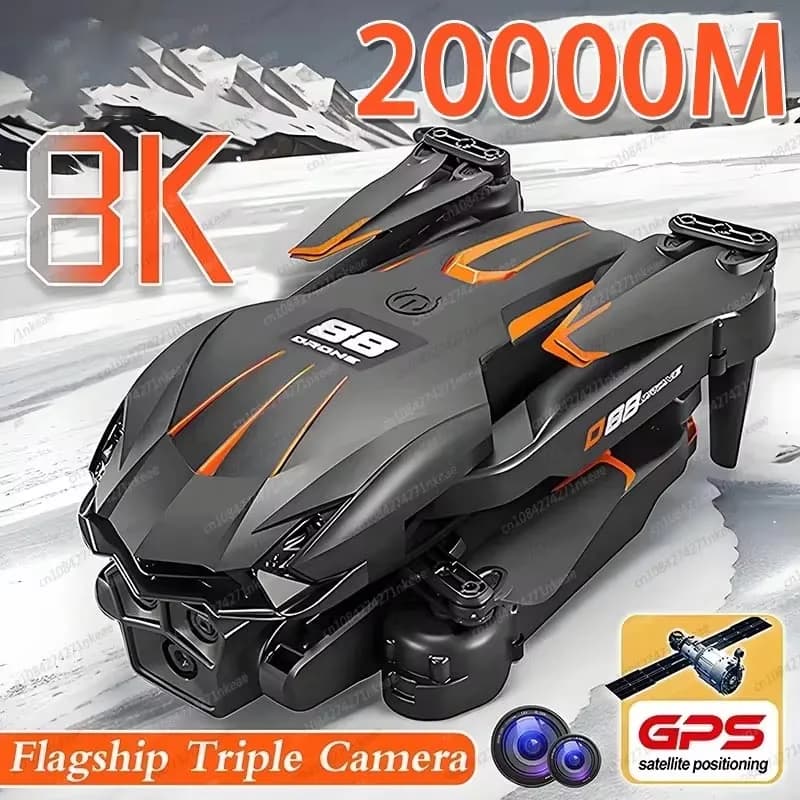 New Drone D88 2026 with Double Camera 8K HD, Professional Air Photography, Optical Fluctuation, Gesual Shield, Foldable VR