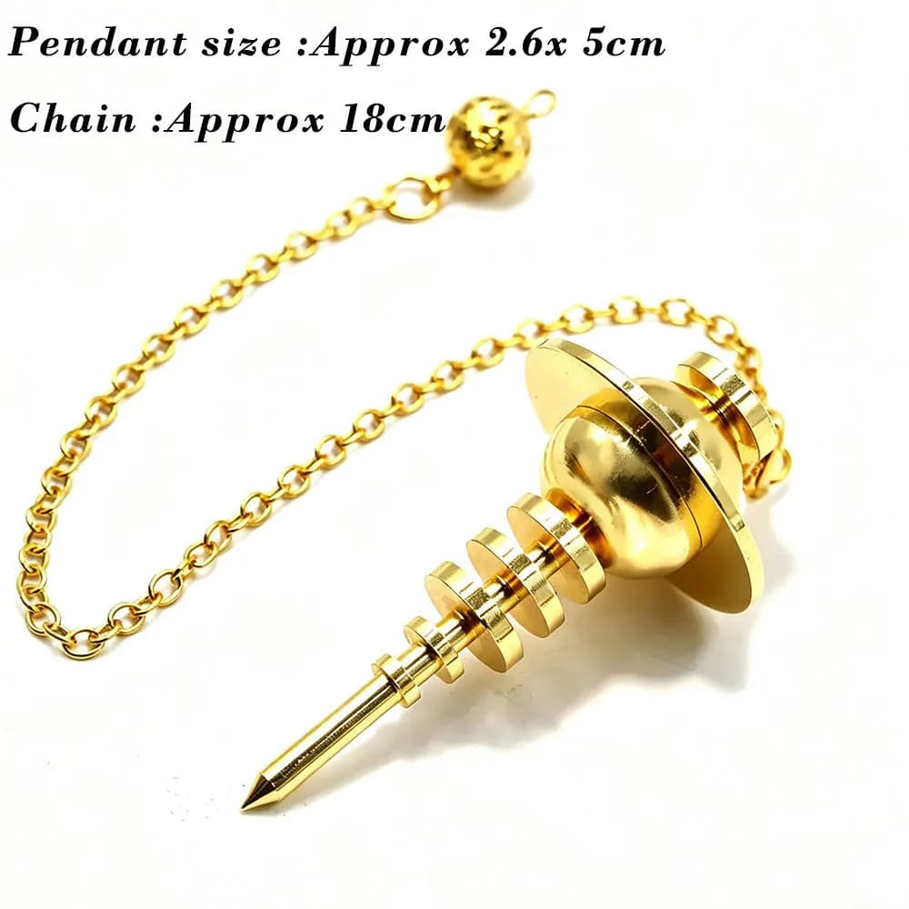 Pendolo in Rame Metallico per Divinazione, Risposte Chakra, Reiki, Wicca, Guarigione, Pendolo Spirituale Appuntito per Principianti pendolo esoterico pendolino esoterico radioestesia