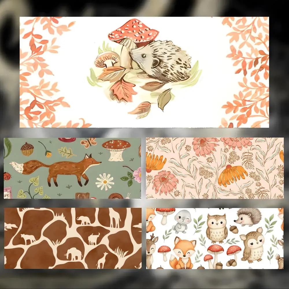 Tappetino per Mouse con Stampa Animale per Fine Autunno, Grande e Spesso, con Bordi Cuciti, per Gaming e PC