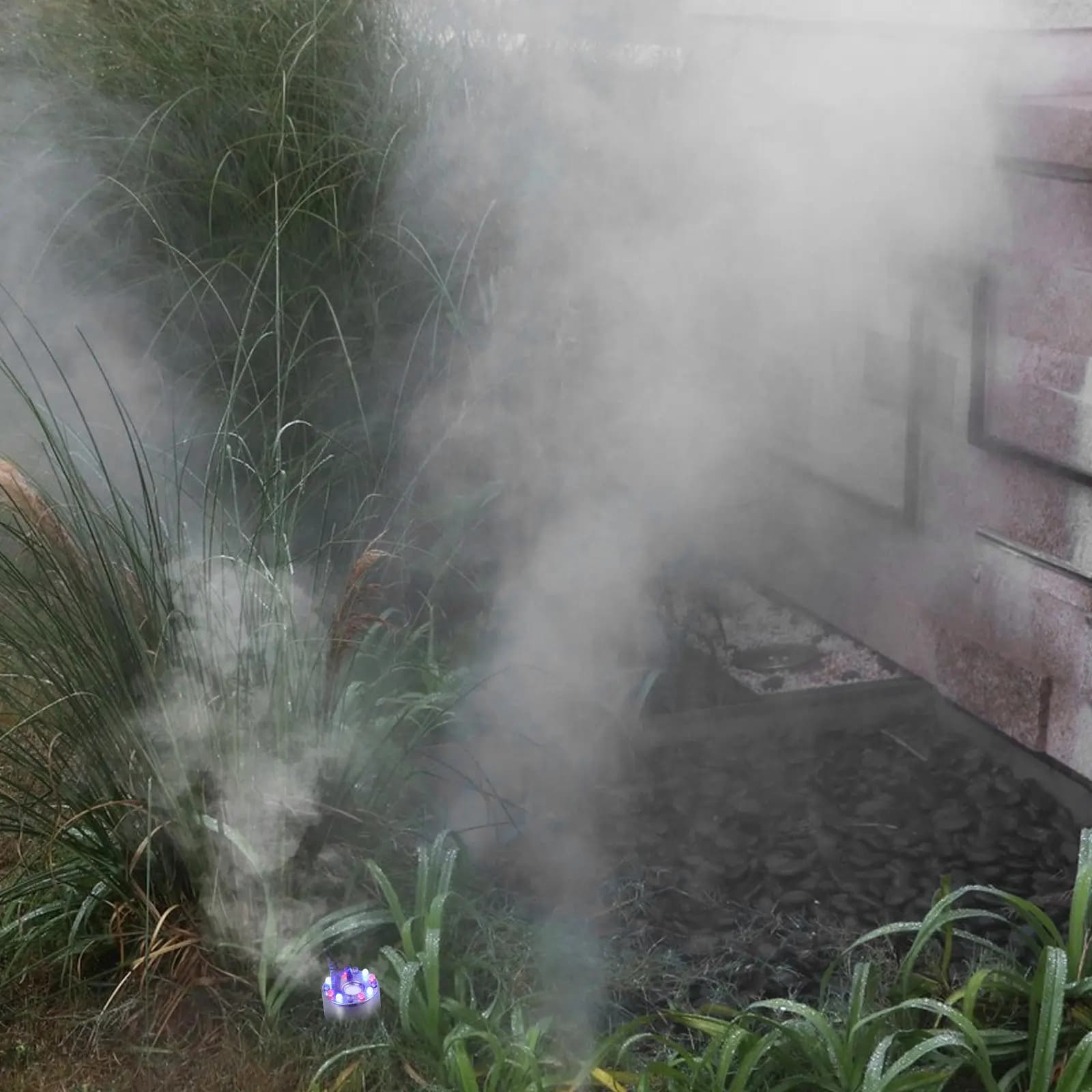 12 Colorful LED 16Mm Ultrasonic Mist Maker Fogger Pond Fountain Water Feature Indoor Outdoor Fog Humidifier Us Power Adapter