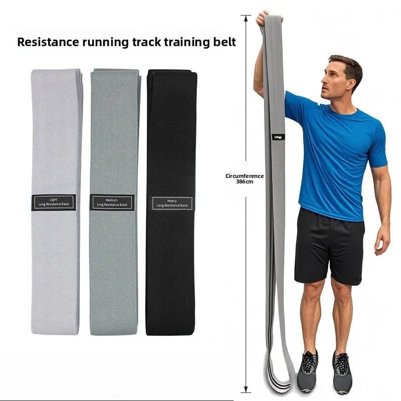 76 Inch Extended Knitted Resistance Bands Elastic Stretching Belt for Track Field Running Leg Strength Training Fitness Workout