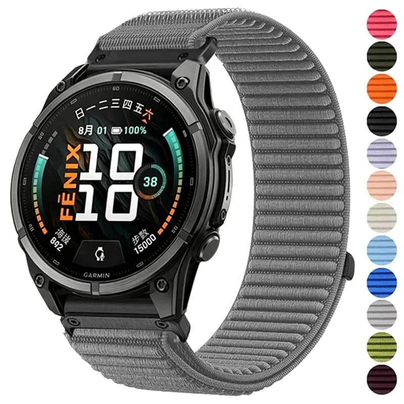 20/22/26mm Quick Fit Nylon Strap for Garmin Fenix 9 9 Pro 43/47/51mm Fenix 8 7 Pro 7X 7S 6X 5X Tactix 8 Bracelet Instinct 3 Band