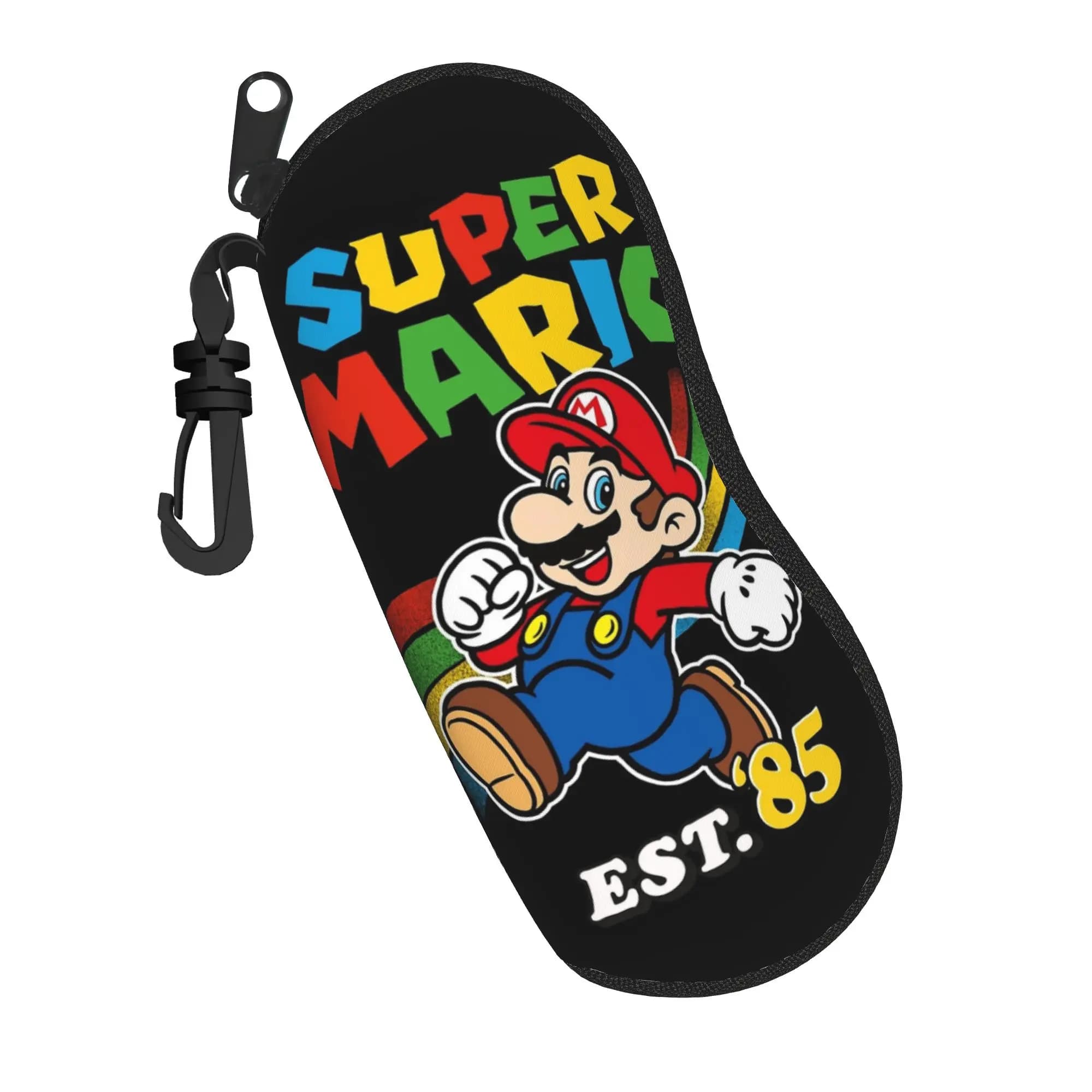 Super Mario Est. Custodia per Occhiali Colorata '85 Unisex con Stampa e Cerniera, Scatola Protettiva per Occhiali da Sole
