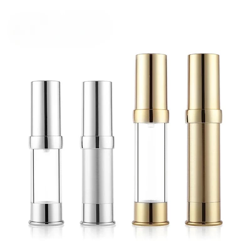 Bottle with airless pump 5 ml 10 ml Empty bottle with vacuum pump cosmetic travel soap, toner, foundation, hair oil, lotion and cream