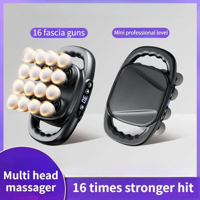16 Heads Fascial Massage Machine, High Frequency Professional Equipment for Physiotherapy and Body Massage