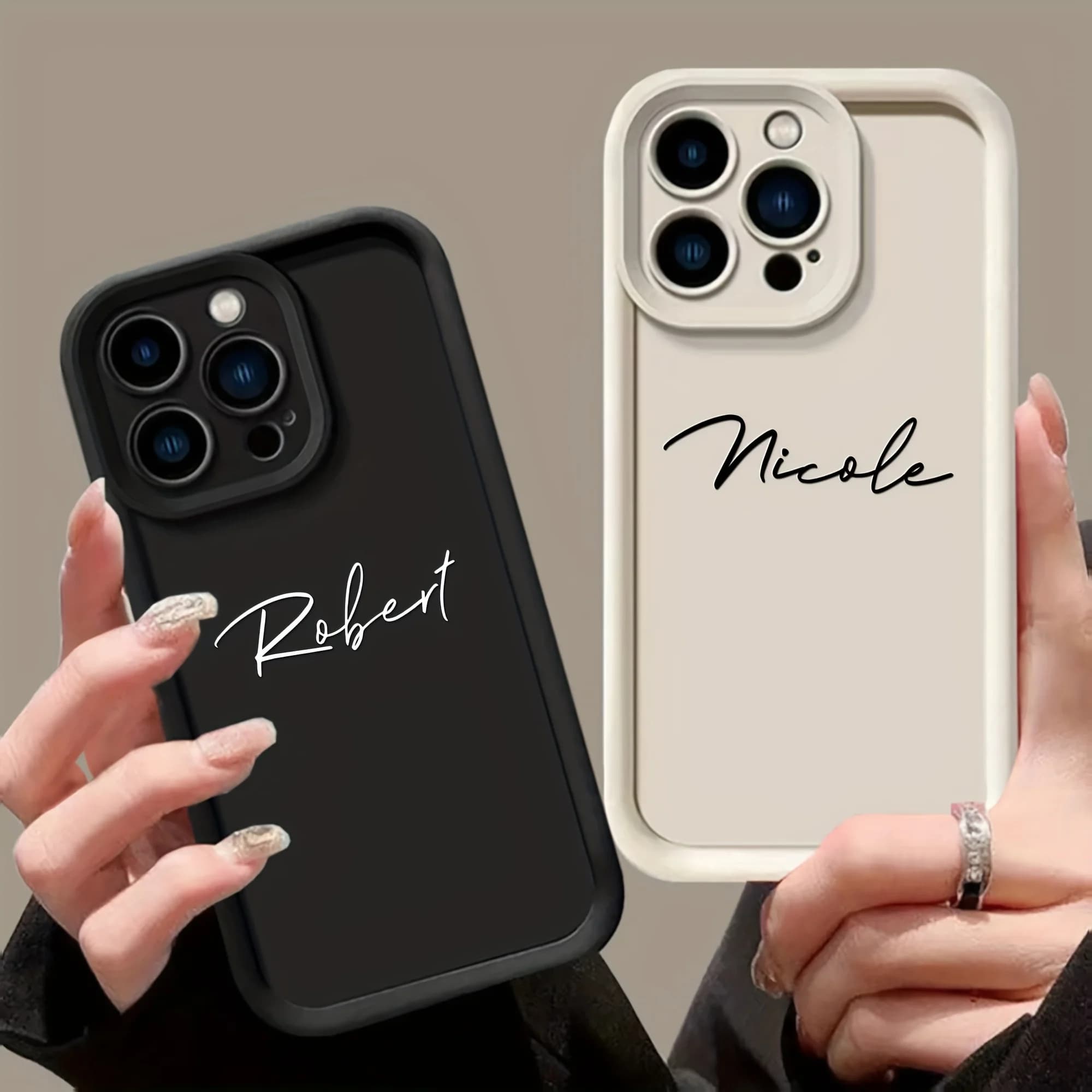 Custodia con testo personalizzato per iPhone 6 6s 7 8 Plus SE 2020 2022 17 Air 16 15 14 11 Pro Max 12 13 Mini X XS XR Fai da te Progetta la tua firma