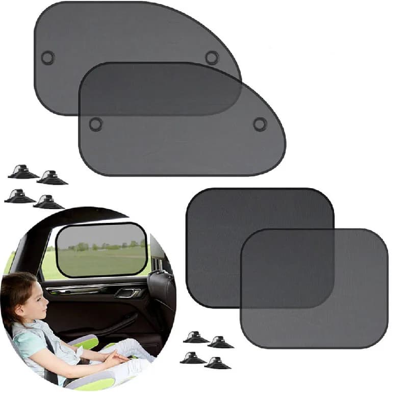 Car Sunshade Universal Windshield Folding Sunshade Reflector With Suction Cup Universal Mesh Rear Window hade Net