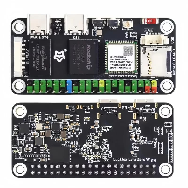 Lyra Zero Micro Linux Development Board RK3506B Chip Triple-Core Arm Cortex-A7 And Arm Cortex-M0 Processors With Raspberry Pi