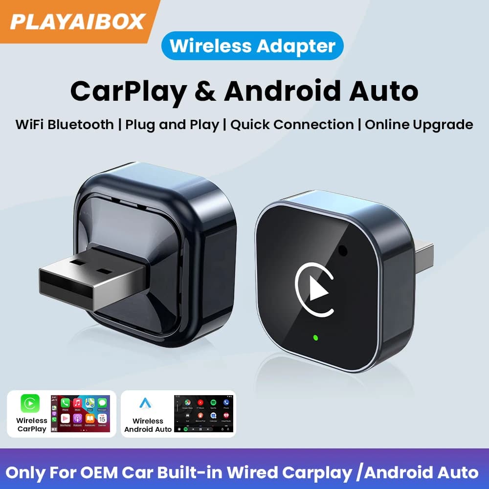 Wireless CarPlay Adapter Android Auto Dongle USB Smart Mini Box Plug And Play Universal for VW Toyota Nissan Honda Ford Benz Kia