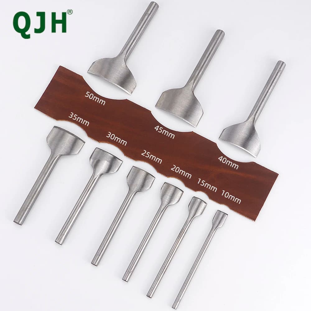 Half Round C Shape Leather Punching Cutter DIY Handicraft Carving Cutting Trimming for Bags Strap Belts Tail Making Supplies
