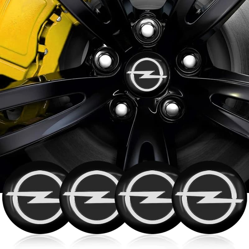 4 pezzi 56mm centro ruota auto mozzo caps adesivi emblema decalcomania impermeabile per Opel Insignia Astra Antara Meriva Zafira HG Corsa