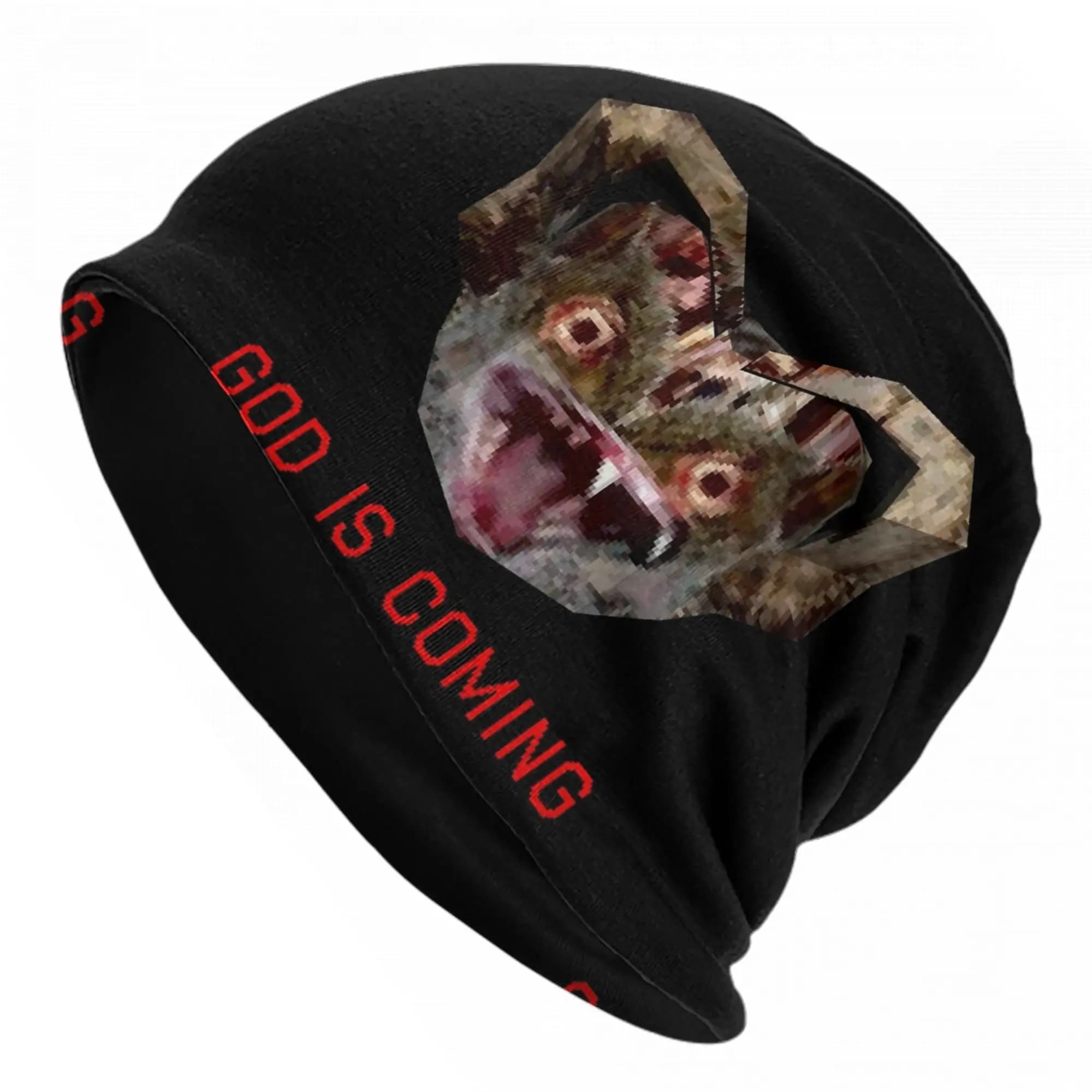 Iron Lung Squirrel Stapler GOD IS COMING Cappello con visiera, Berretti e Cappelli da esterno in stile Goth, Berretti termici elasticizzati caldi da uomo e da donna