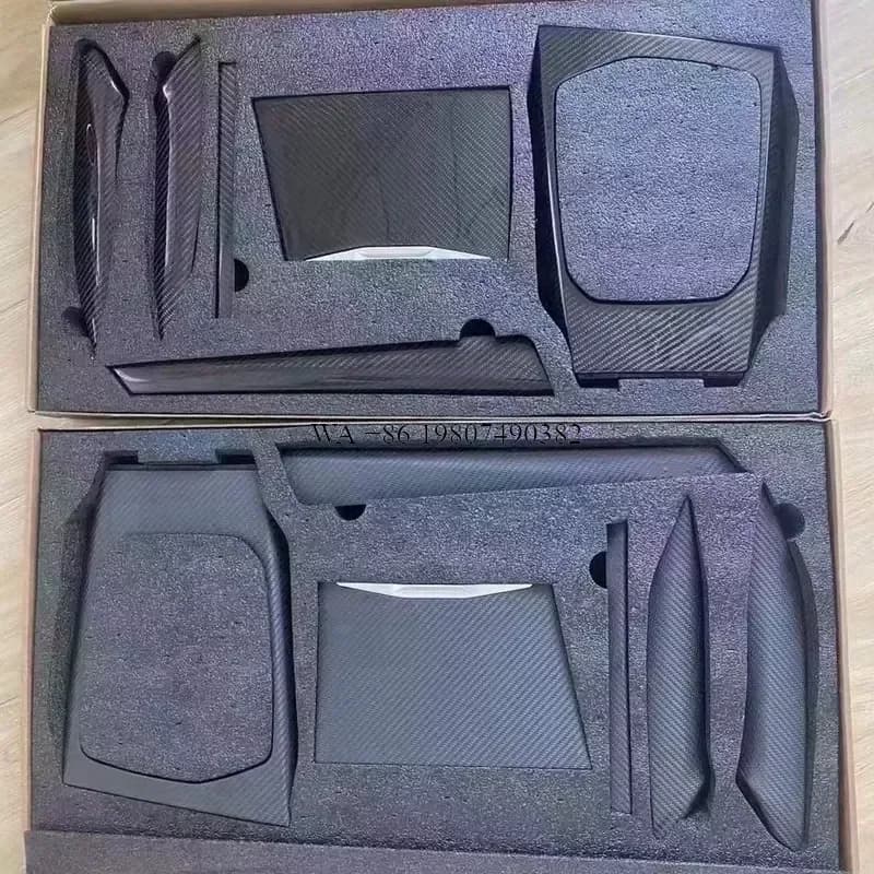 wmwmnu 6pcs Black Carbon Fiber Interior Decorative Cover Trim Kit Set for G20 G22 G28 G26 G30 G42 G80 G82 M3 M4 G87