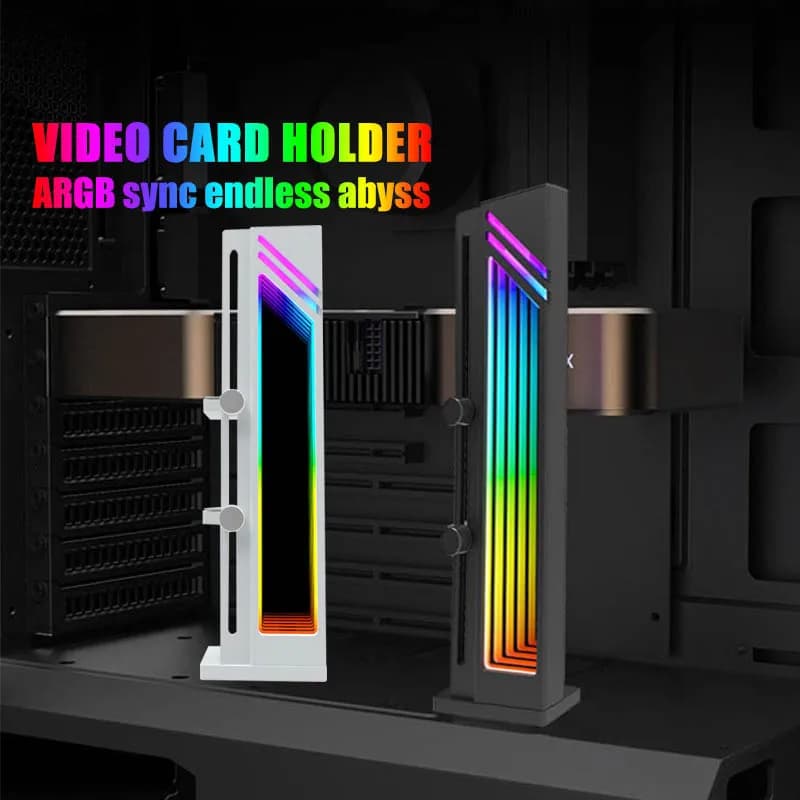 Jumpeak 5V ARGB Sync Abyss Effect Video Card Support for PC GPU VGA Support for Graphic Card Support for Dust Bracket Accessories