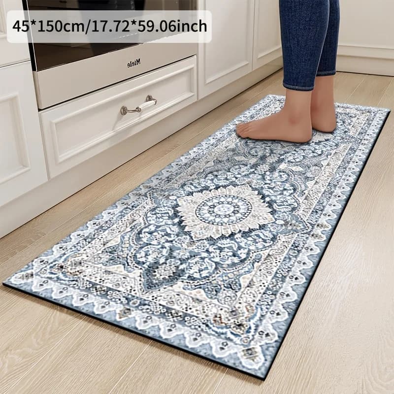 VIKAMA 1 PC Diatomite Kitchen Mat Long Strip Mat Minimalist Style Soft Rubber Pad Bathroom Carpet Entryway Doormat Laundry Room