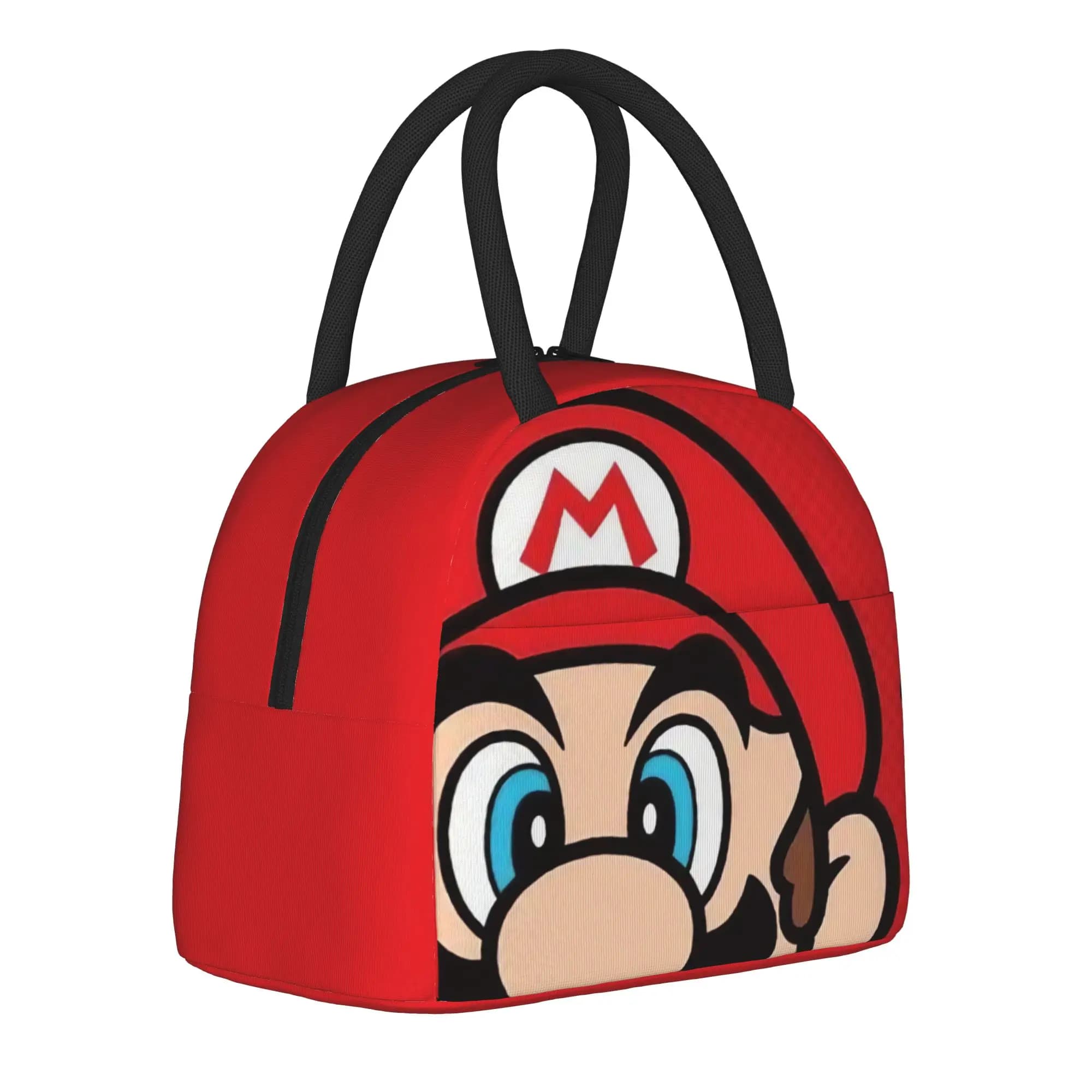 Thermal Bag for Lunch Happy Marios, Container for Food Reusable, Waterproof, with Design Video Games, for Work and Picnic