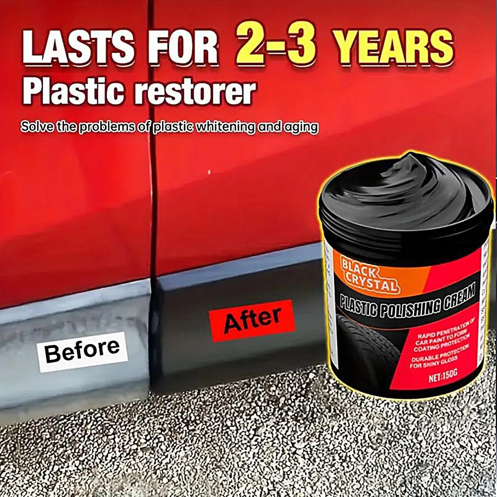 1pz Pasta Lucidante per Interni Auto 300g, Detergente e Rivestimento per Riparazione di Piccoli Graffi, Forniture per Detailing di Parti Metalliche e Cromate