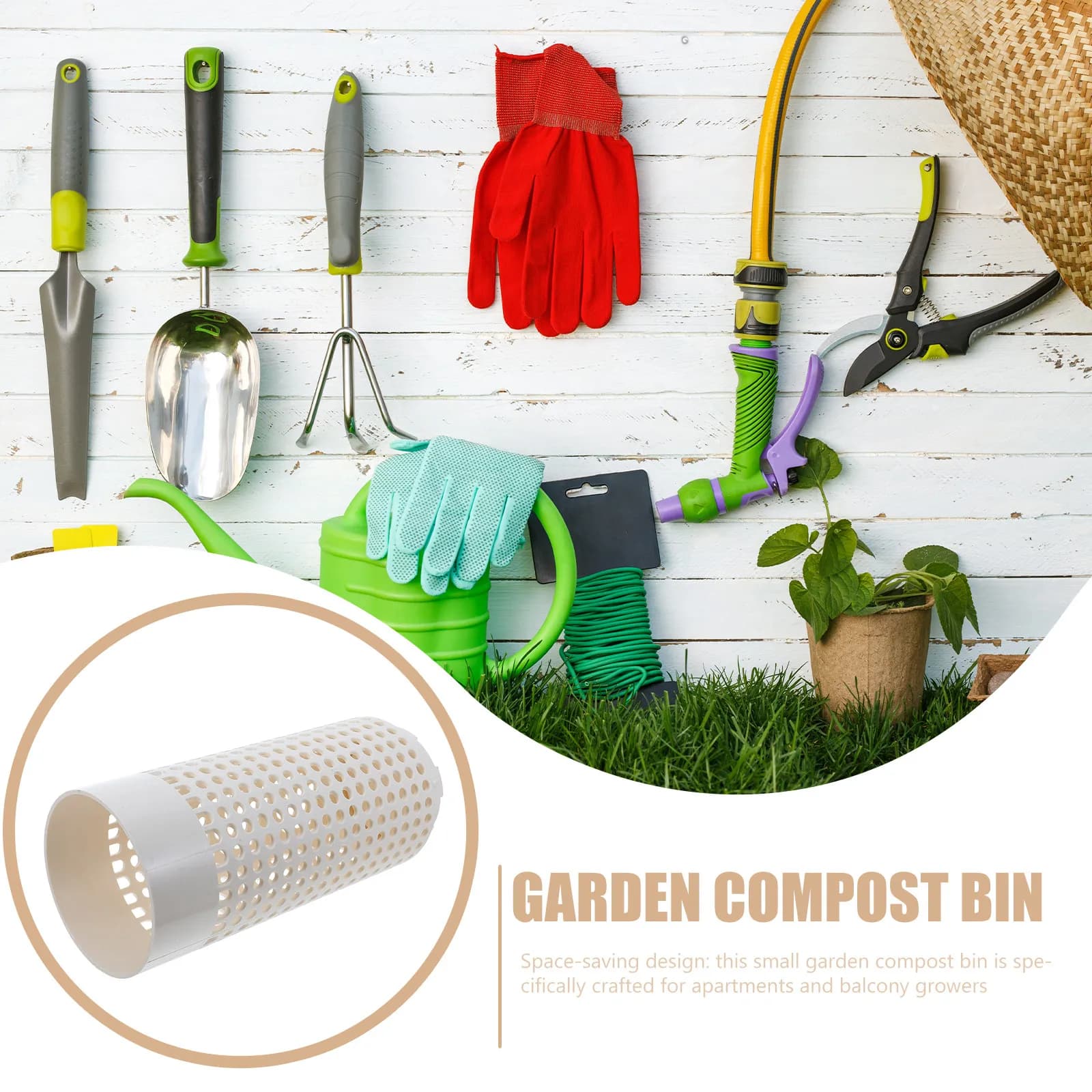 Kit di Avviamento per Vermicompostaggio 10.2x4.3, Contenitore per Compostaggio da Balcone e Giardino, per Principianti, Inodore, da Esterno