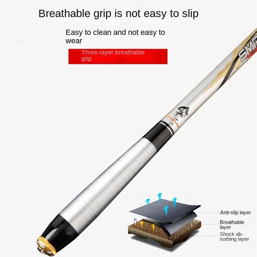 Canna da Pesca Ultraleggera in Fibra di Carbonio, Lunghezza 1.8m-6.3m, Tipo Feeder, Telescopica, Design a Canna da Mano