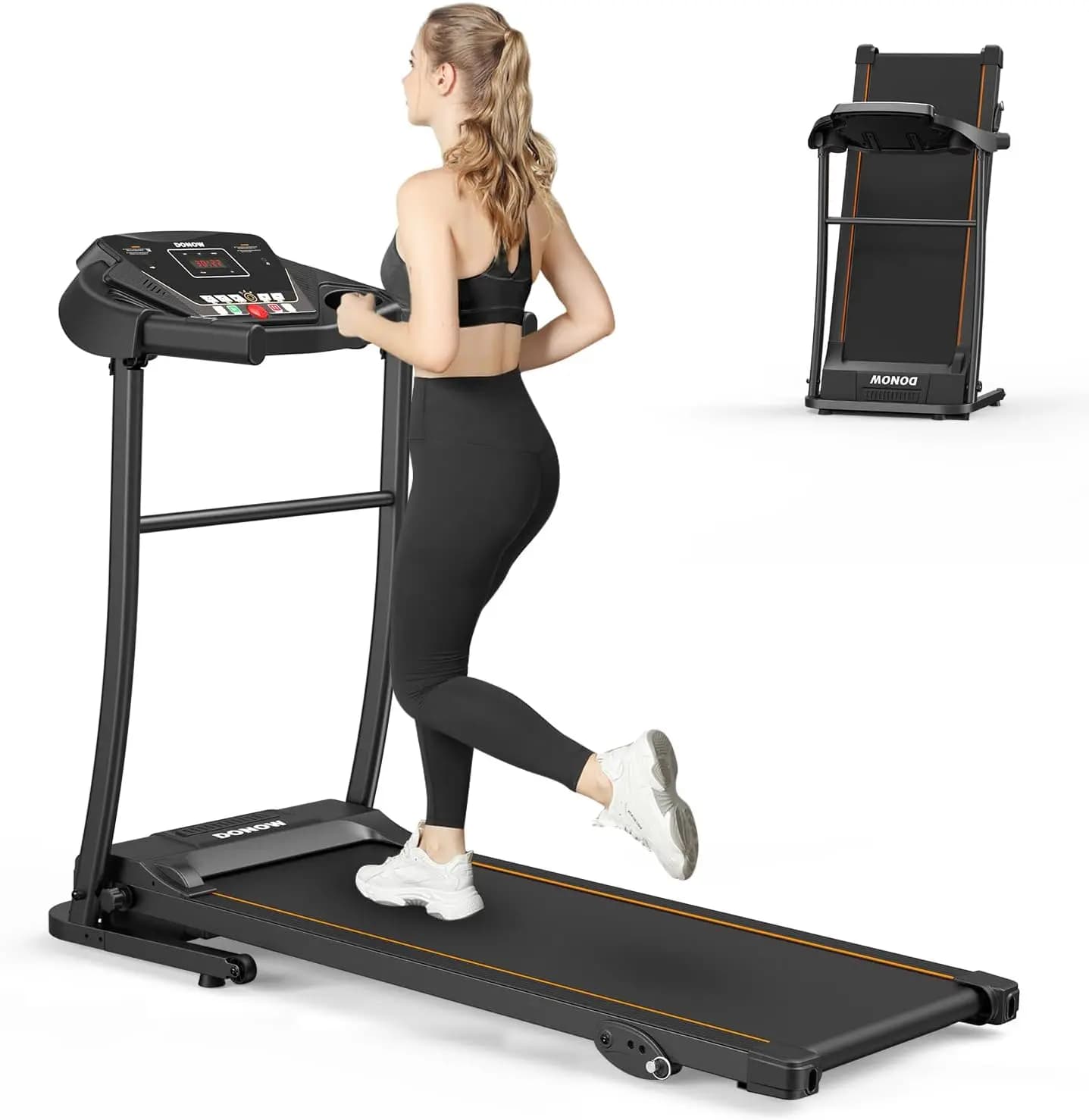 Tapis roulant con inclinazione, tapis roulant da passeggio 3.0HP per Home Office pieghevole con 12 programmi preimpostati supporto per tazza altoparlante cintura da corsa