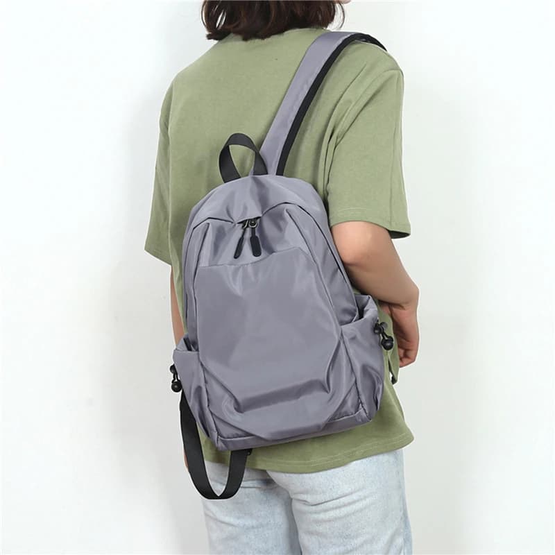 Zaino piccolo da uomo, leggero, impermeabile, in tessuto Oxford, semplice, casual, da viaggio, per donna, borsa da scuola