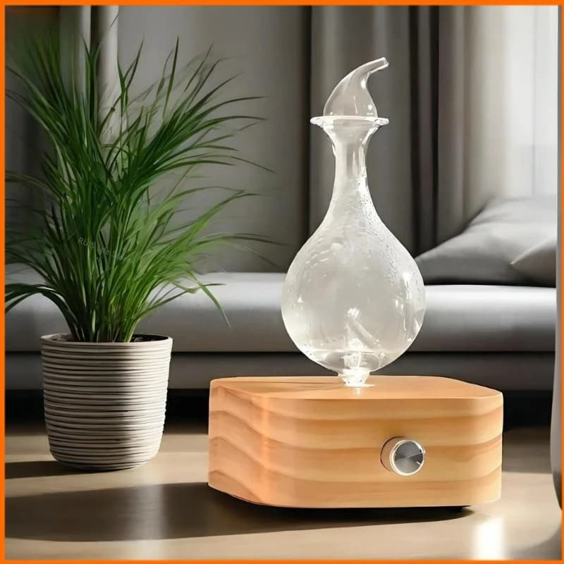Waterless Aroma Essential Oil Diffuser 30ml Wooden Fragrance Electric Scent Diffuser Nebulizer for Home Study Rooms Tea Rooms