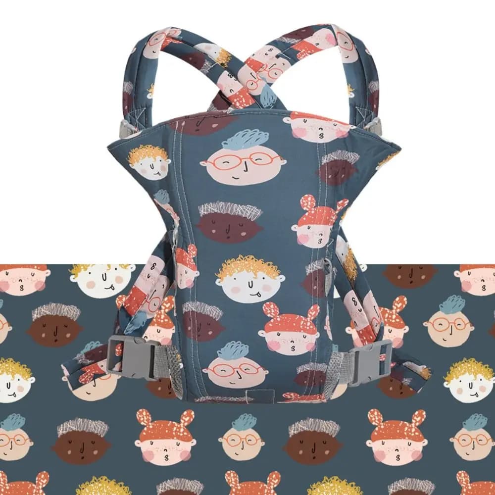 Marsupio per neonato con supporto anteriore in materiale morbido Borsa per canguro per neonato Marsupio per marsupio Cintura per sgabello in vita 360 Trasportino ergonomico