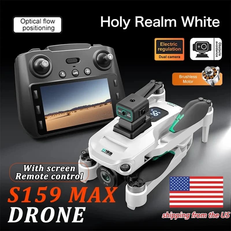 S159 GPS Drone Professional 360°Obstacle Avoidance Brushless 8K HD Dual Camera With Screen 5G WIFI Dron Toy Foldable Quadcopter