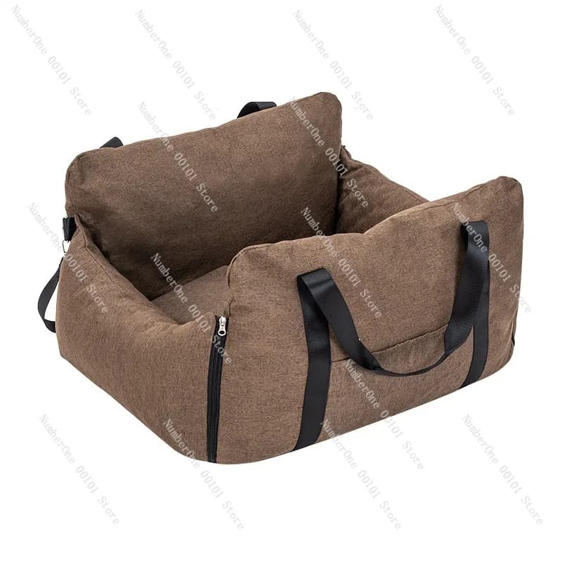 Seggiolino Auto per Animali Domestici, Letto Portatile per Cani, Sedile di Sicurezza Impermeabile e Lavabile, Trasportino per Gatti e Cani, Sedile Anteriore per Viaggi, Trasportino Pieghevole per Auto