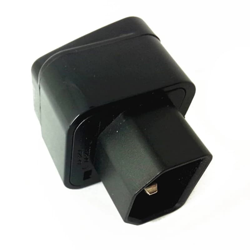 DT18 2X PDU Special Conversion Plug IEC320-C14 to Universal Socket for WD-320, Travel Power Adapter for US EU UK AU, Black