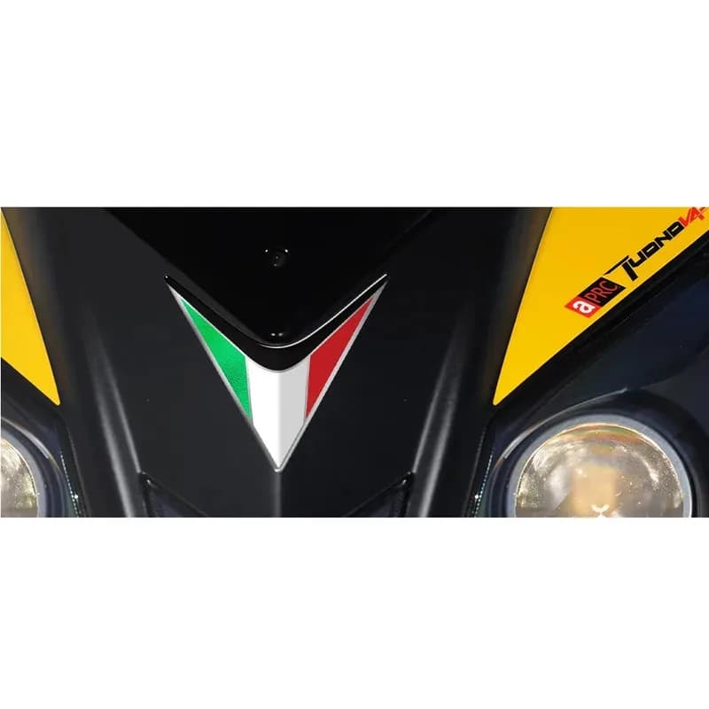 Per Aprilia RS4/RSV4/RS/APR150/SR Tuono V4 Decalcomania in resina epossidica impermeabile 3D riflettente bandiera Italia Decalcomanie moto Fit Casco