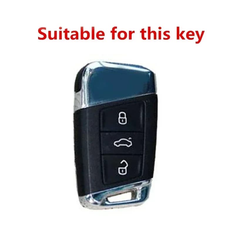 Custodia Protettiva in Pelle per Chiave Auto con 3 Pulsanti, Nuova Moda 2025, in Lega, per Skoda Superb A7 Ko