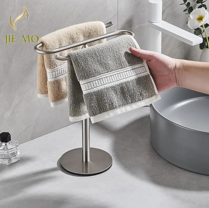 Portasciugamani da appoggio in oro portasciugamani da bagno in acciaio inossidabile asciugamano da cucina appeso portasciugamani da appoggio per uso domestico