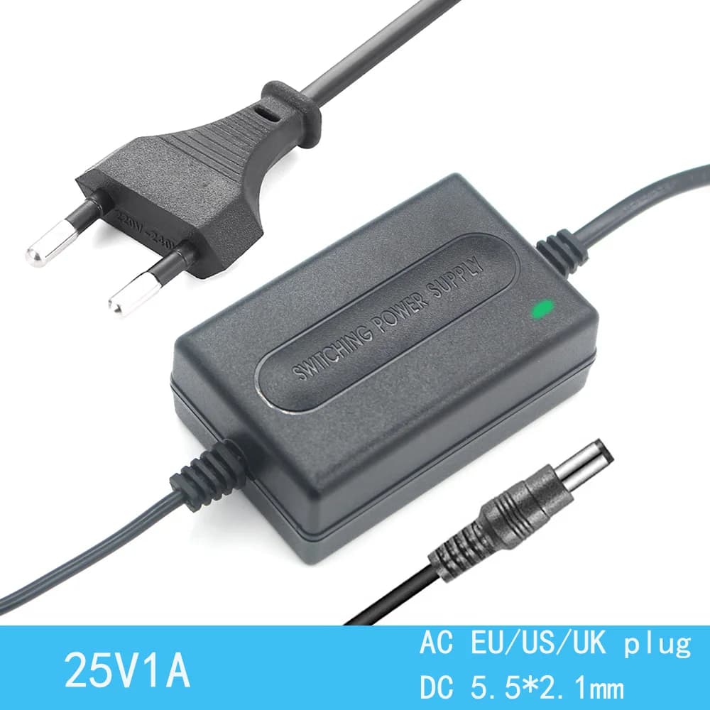 Alimentatore DC 25V 0.5A 1A 500MA 1000MA Robot aspirapolvere adattatore di alimentazione cavo caricabatterie Athlet aspirapolvere carica da parete per la casa