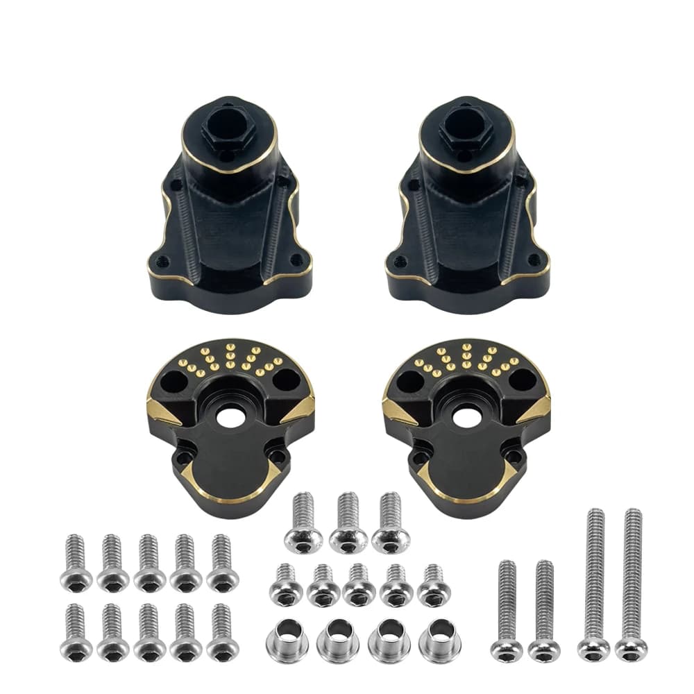 Rivestimento in ottone posteriore esterno e interno portale alloggiamento 70.3g nero per Redcat Ascent-18 parti di aggiornamento per auto Rc accessori cingolati 1/18