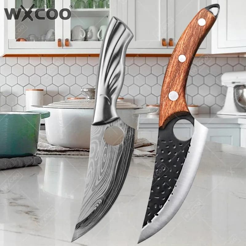 WXCOO Coltello da Disosso, Coltelli da Macellaio, Coltello da Chef Professionale, Utensili da Taglio, Coltelli Giapponesi per Frutta, Coltelli da Cucina per Carne