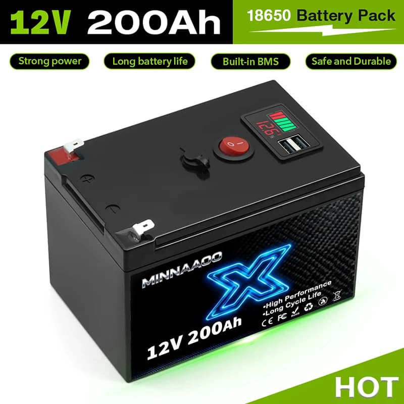 Batteria al Litio 12V 150Ah LiFePO4 con Oltre 4000 Cicli Profondi, BMS Integrato, Durata 10 Anni, per UPS, Ecoscandaglio per Kayak, Pannello Solare, Radio