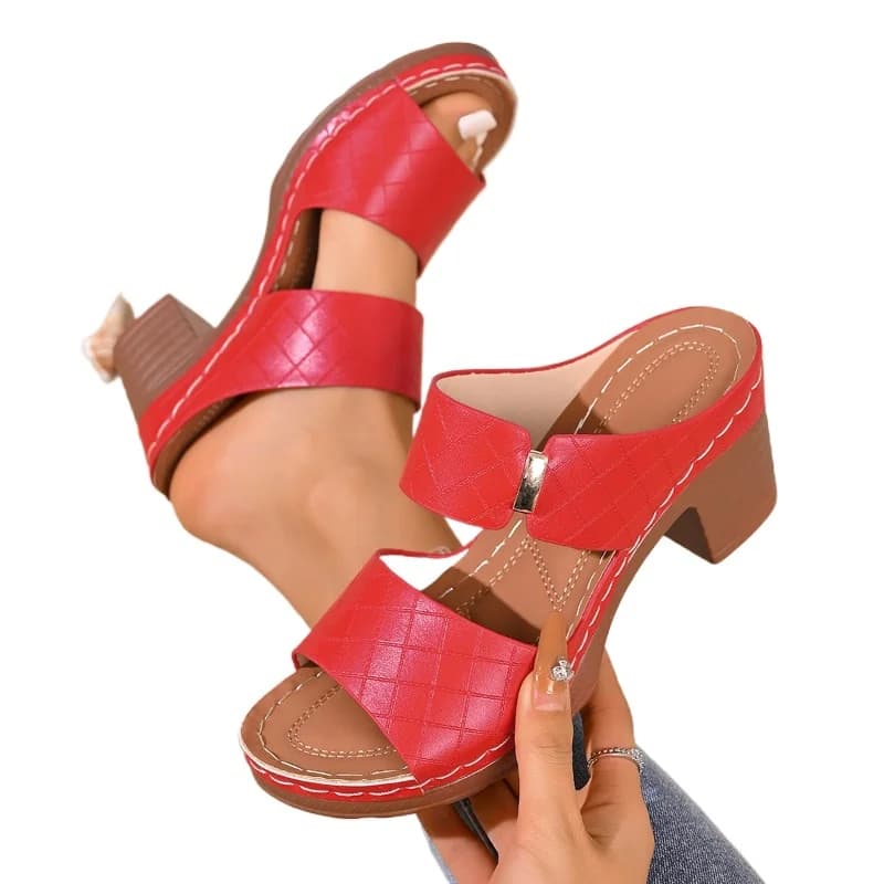 Sandali Casual Slingback da Donna 2026, Leggeri e Traforati, con Tacco Alto, Nuovi Sandali Eleganti con Punta Aperta e Suola Spessa