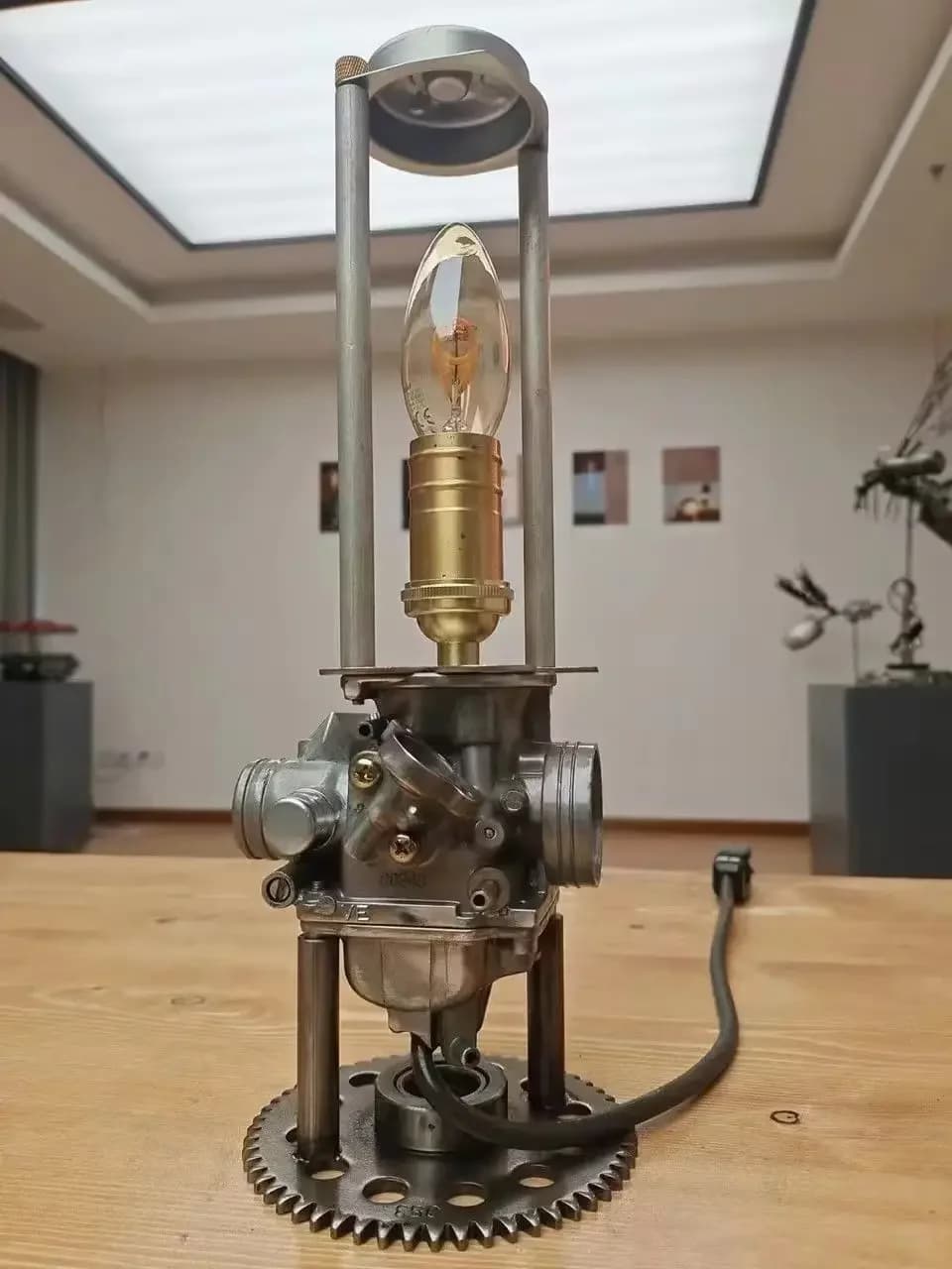Cyberpunk Style Desk Lamp Handmade Craftsmanship Light for Bar Coffee Shop Decoration Creative Birthday Gift Teahouse