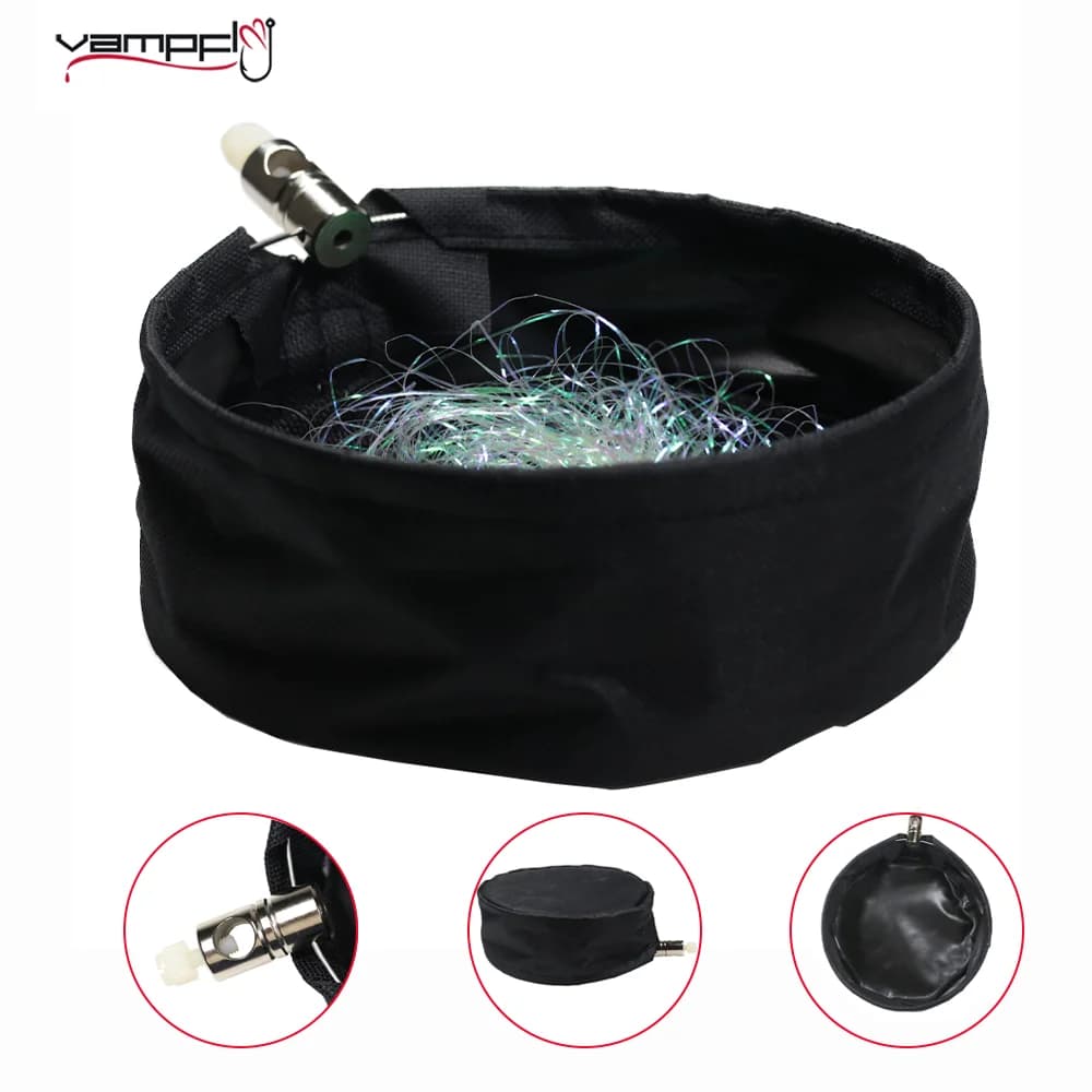 Vampfly Fly Tying Trash Tray Cestino per rifiuti Borsa porta morsa da pesca Strumenti per legare Custodia in nylon Accessori per attrezzatura da pesca