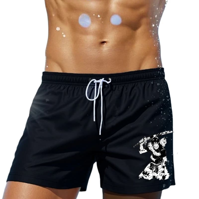 Pantaloncini da Spiaggia da Uomo 2026 Anime Performance Casual Estivi alla Moda per Surf, Sport, Corsa, Ciclismo - Design Accattivante