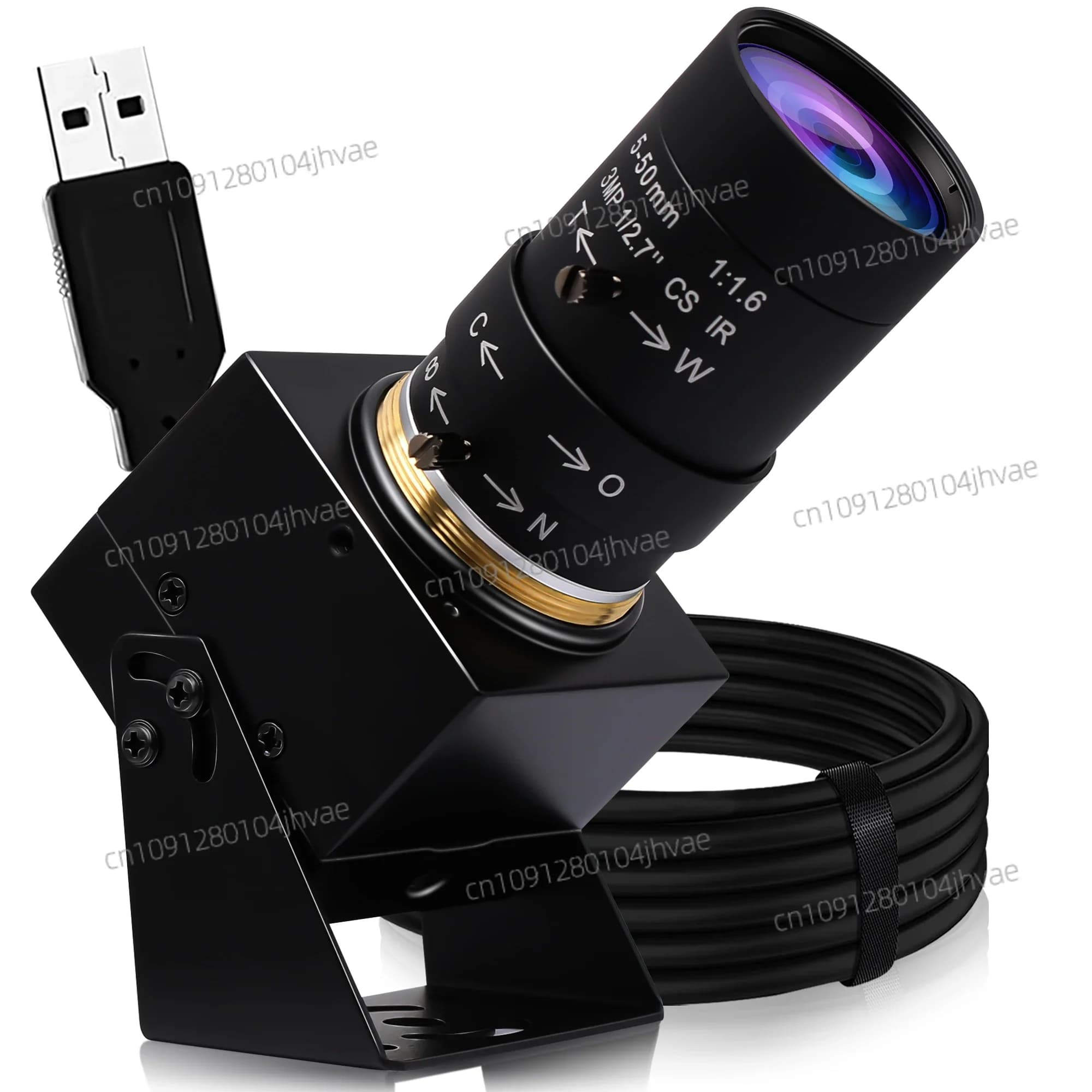 NEW ELP Zoom Optics Industrial Vision Camera FHD PC Camera Built-in Microphone 1080P 30fps 2MP Low Light USB Camera for Robot
